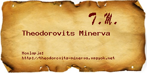 Theodorovits Minerva névjegykártya